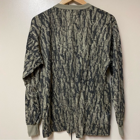 Vintage Made In USA Camouflage Shirt 80’s Large Brown Green Pattern Long Sleeve - Picture 4 of 5